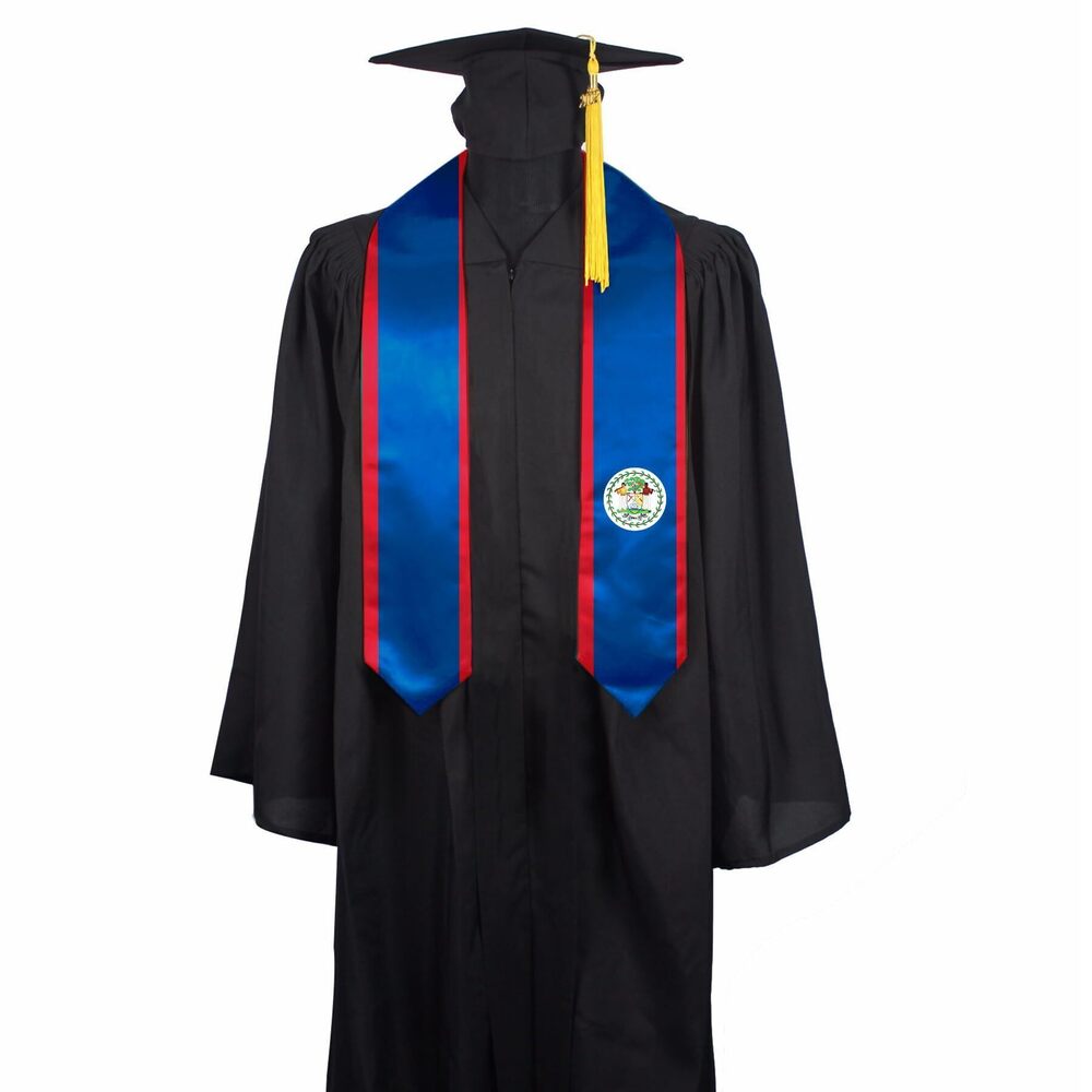 5231 Belize Flag Graduation Stole Sash,Belize Flag Graduation Shawl Sash